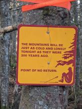 Sign at lodge on Killington