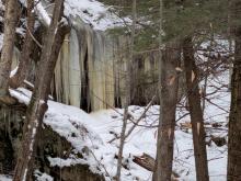 Ice on Flume Brook Trail