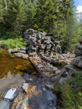 Dam at outlet of Scott Pond