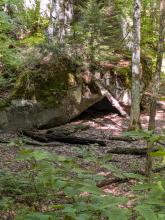 Glacial erratics forming a "cathedral"