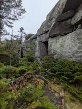Eratics/ledges at the top of Colden