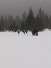 Group heading over the flowed lands