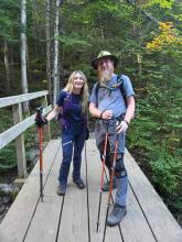 Pam and I on the bridge over the Phelps Brook