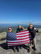 Us on Marcy with the flag