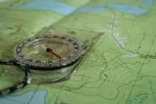 Picture of a map and compass